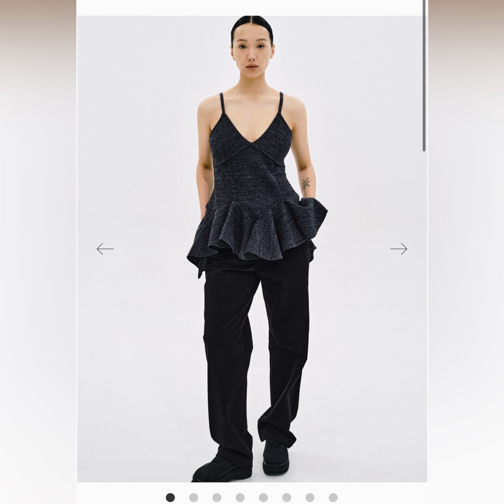 Source Unknown Ruffled Bustier Gray